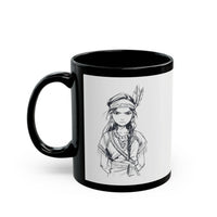 Inca Warrior Girl Bold Andean Spirit Design Black Mug
