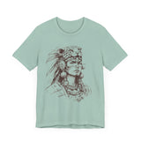 Aztec Warrior Woman Jaguar Spirit Sketch Unisex T-Shirt
