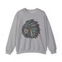 Vintage Native American Headdress Graphic Unisex Sweatshirt