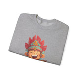 Chibi Maya Warrior and Sacred Monkey Unisex Sweatshirt