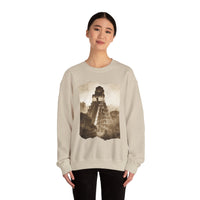 Vintage Tikal Jungle Temple Sepia Print Unisex Sweatshirt