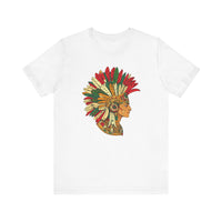 Aztec Warrior Head Illustration Unisex T-Shirt