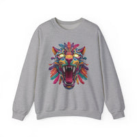 Rainbow Jaguar Mask Comic Style Unisex Sweatshirt