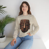 Ancient Andean Tribal Mask Stylized Face Unisex Sweatshirt