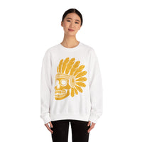 Aztec Feathered Skull Fiesta Illustration Unisex Sweatshirt