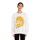 Aztec Feathered Skull Fiesta Illustration Unisex Sweatshirt