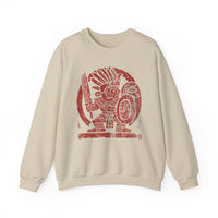 Pre-Hispanic Warrior Symbol Red Glyph Unisex Sweatshirt