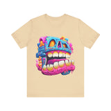 Chunky Neon Mayan Skull Graffiti Style Unisex T-Shirt