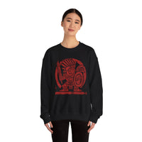 Pre-Hispanic Warrior Symbol Red Glyph Unisex Sweatshirt