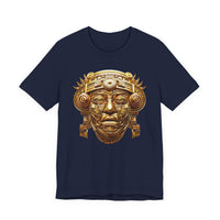 Aztec Golden Solar Deity Mask Unisex T-Shirt