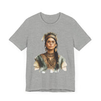 Inca Warrior Woman Watercolor Portrait and Tribal Jewelry Unisex T-Shirt