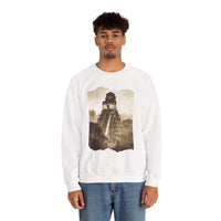Vintage Tikal Jungle Temple Sepia Print Unisex Sweatshirt