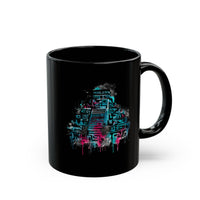 Maya Pyramid Graffiti Vibes Black Mug