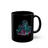 Maya Pyramid Graffiti Vibes Black Mug