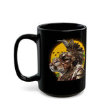 Ancient Inca Puma Sentinel Black Mug