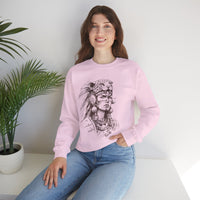 Aztec Warrior Woman Jaguar Spirit Sketch Unisex Sweatshirt