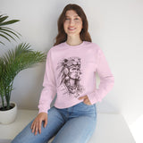 Aztec Warrior Woman Jaguar Spirit Sketch Unisex Sweatshirt