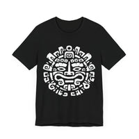 Andean Dual God Symmetry Tribal Glyph Style Unisex T-Shirt