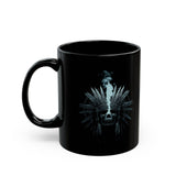 Mystical Inca Chaman Skull Bohemian Vibe Black Mug
