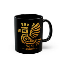Golden Condor Tribal Petroglyph Style Black Mug