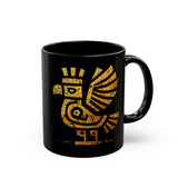 Golden Condor Tribal Petroglyph Style Black Mug