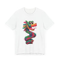 Cartoon Quetzalcoatl Cyber Serpent Unisex T-Shirt