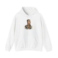 Inca Warrior Woman Watercolor Portrait and Tribal Jewelry Unisex Hoodie