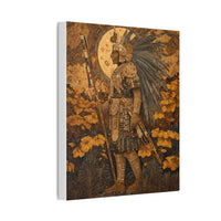 Golden Aztec Warrior Ceremony Canvas