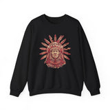 Aztec Sun Chief Feather Headdress Unisex Sweatshirt