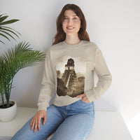 Vintage Tikal Jungle Temple Sepia Print Unisex Sweatshirt