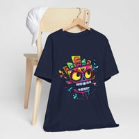 Cyber Aztec Skull Cartoon Style Unisex T-Shirt
