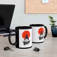 Tikal Mayan Temple Minimalist Art Black Mug
