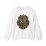 Ancient Aztec Solar Deity Mask Unisex Sweatshirt