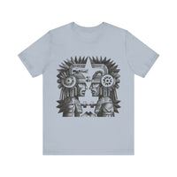 Mirrored Aztec Warriors in Glyph Style Unisex T-Shirt