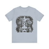Mirrored Aztec Warriors in Glyph Style Unisex T-Shirt