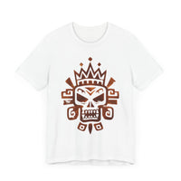Ah Puch Mayan Skull Crown Glyph Style Unisex T-Shirt