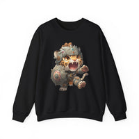 Chibi Mayan Jaguar Warrior with Tribal Shield Unisex Sweatshirt