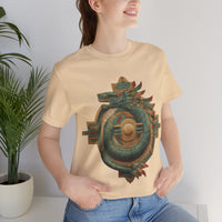 Quetzalcoatl Feathered Sun Glyph Unisex T-Shirt