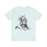 Inca Warrior Line Art Tribal Design Unisex T-Shirt