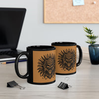 Ancient Tribal Totem Symbol Illustration Black Mug