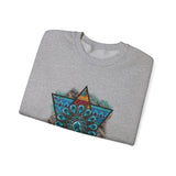 Wild Aztec Turquoise Amulet Illustration Unisex Sweatshirt