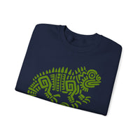 Mayan Aztec Totem Symbol of Iguana Unisex Sweatshirt