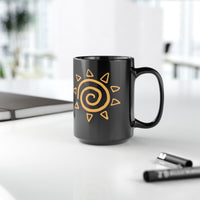 Geometric Aztec Tribal Ethnic Doodle Black Mug
