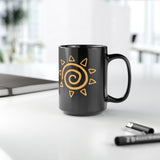 Geometric Aztec Tribal Ethnic Doodle Black Mug