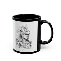 Young Jaguar Warrior Sketch Black Mug