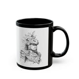 Young Jaguar Warrior Sketch Black Mug