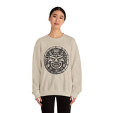 Mayan Jaguar Deity Woodcut Style Unisex Sweatshirt