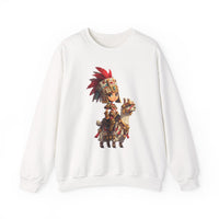 Chibi Inca Empress on Llama Unisex Sweatshirt