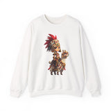Chibi Inca Empress on Llama Unisex Sweatshirt