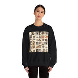 Mayan Petroglyph Stamped Texture Unisex Sweatshirt